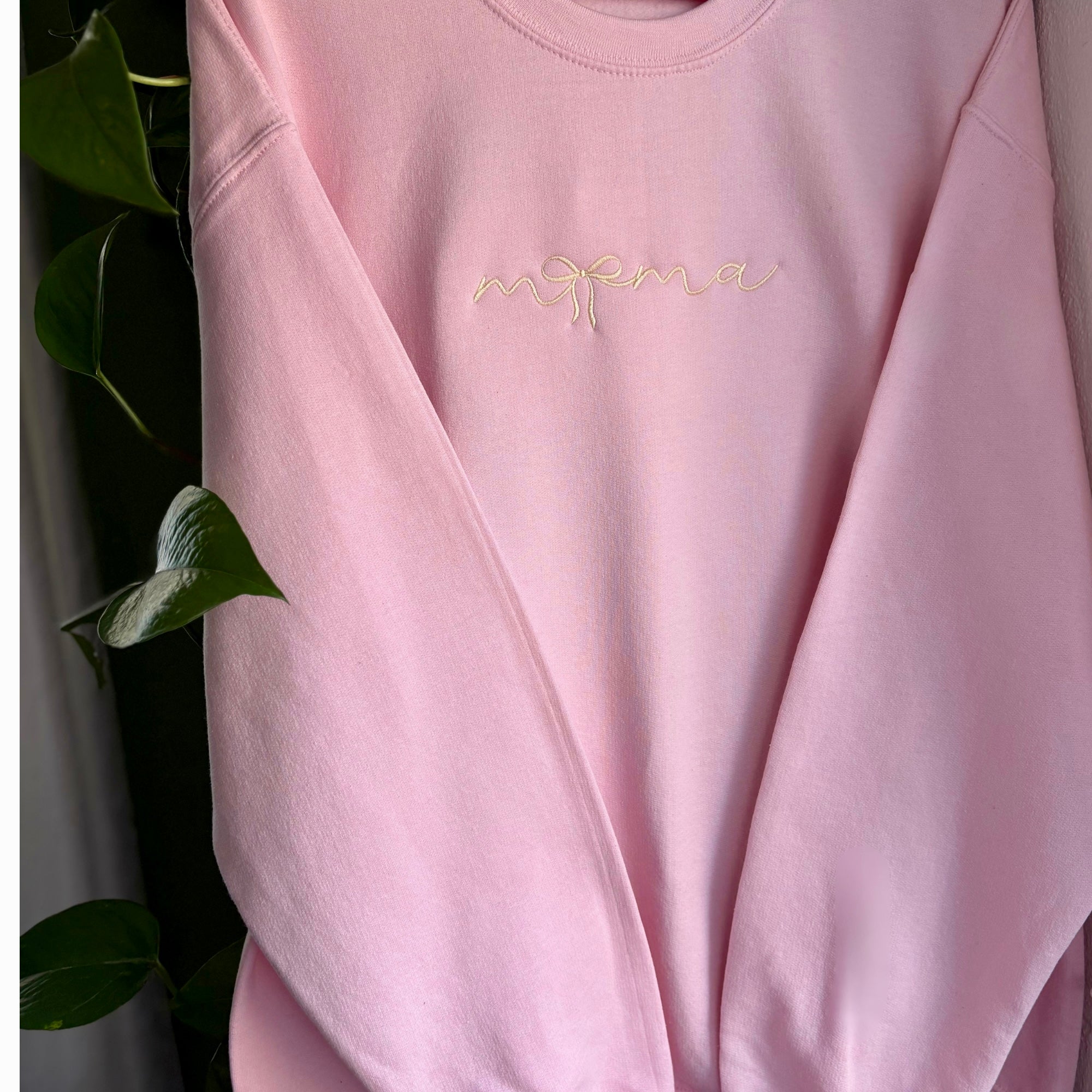 Mama Bow Embroidered Crewneck